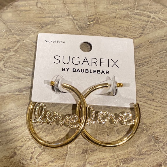 Sugarfix BaubleBar "Love Out Loud"
Hoop Statement Earrings - Gold Valentine NWT - Picture 5 of 5